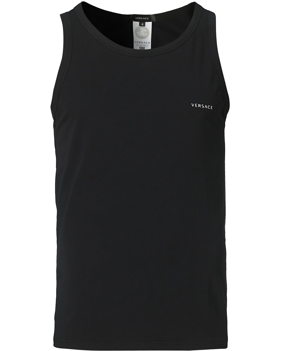 Herre | T-Shirts | Versace | Logo Tank Top Black