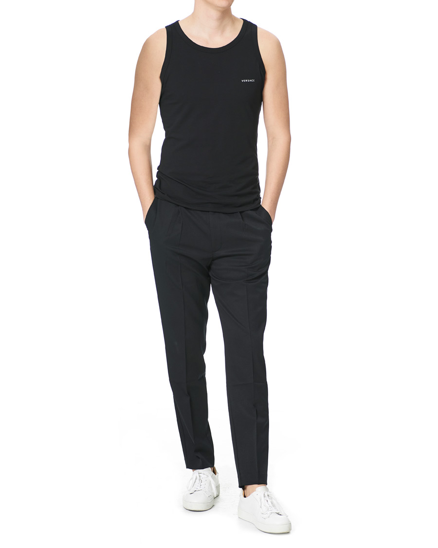 Herre | T-Shirts | Versace | Logo Tank Top Black