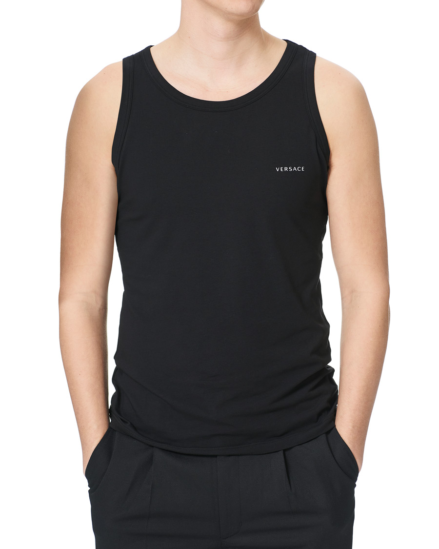 Herre | Sorte t-shirts | Versace | Logo Tank Top Black
