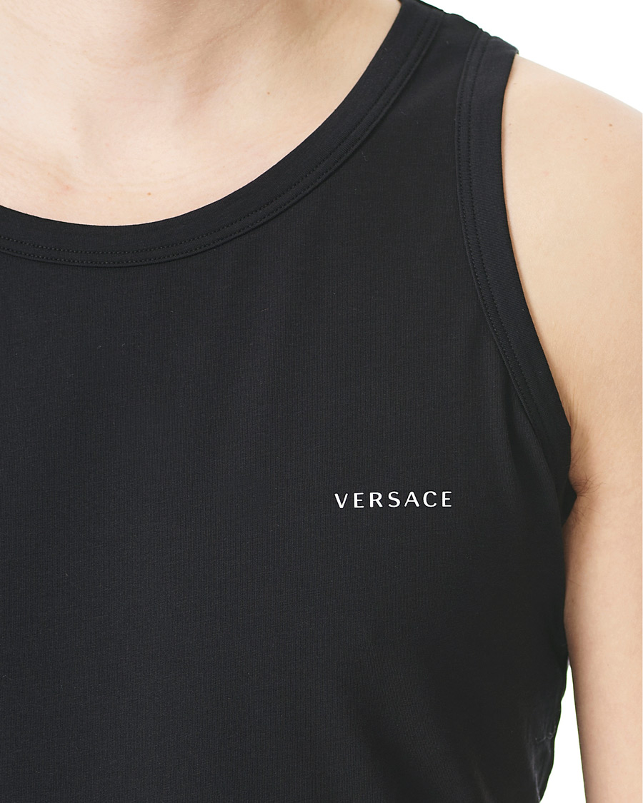 Herre | T-Shirts | Versace | Logo Tank Top Black