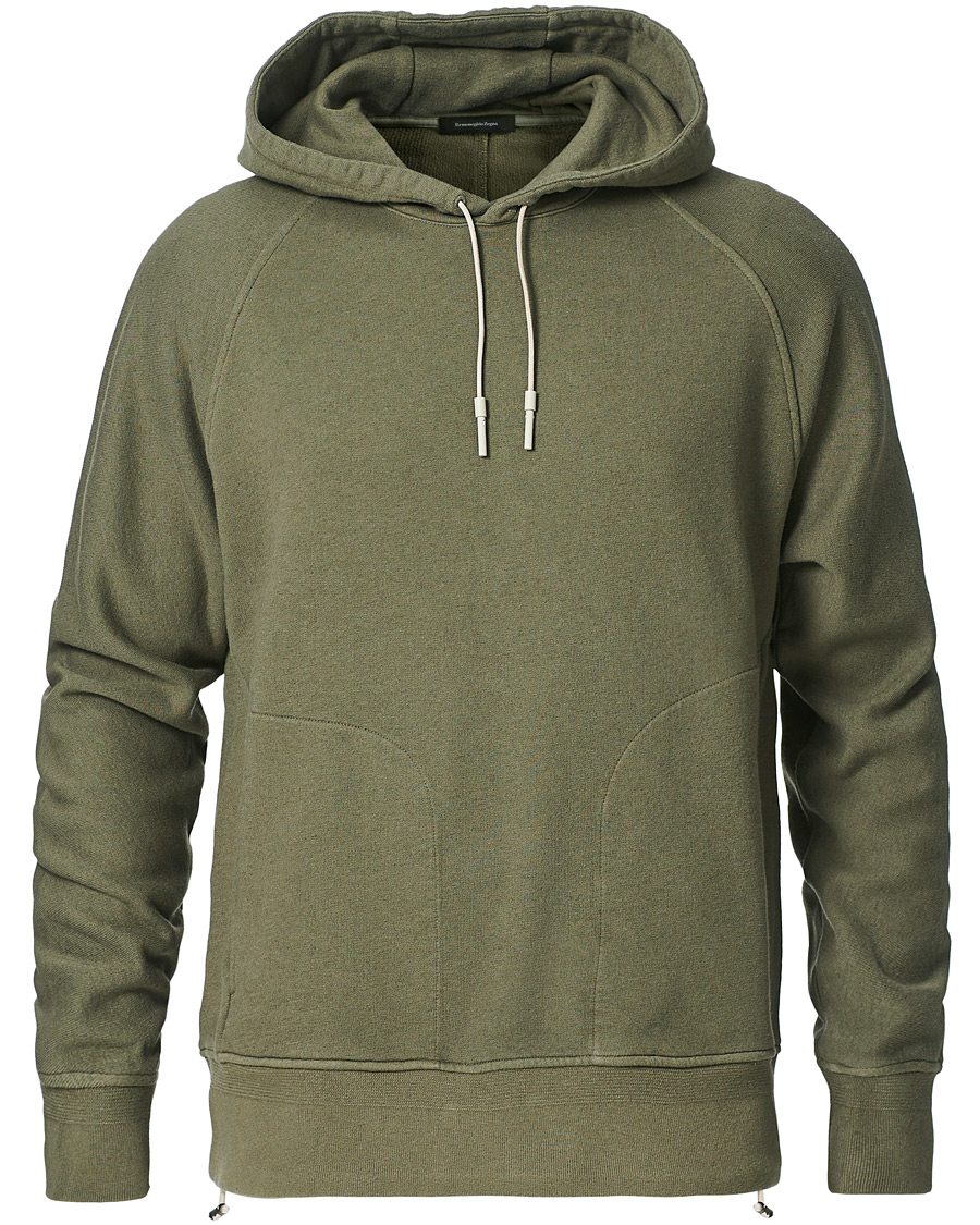 Herre | Trøjer | Ermenegildo Zegna | Cotton/Cashmere Hoodie Sage Green