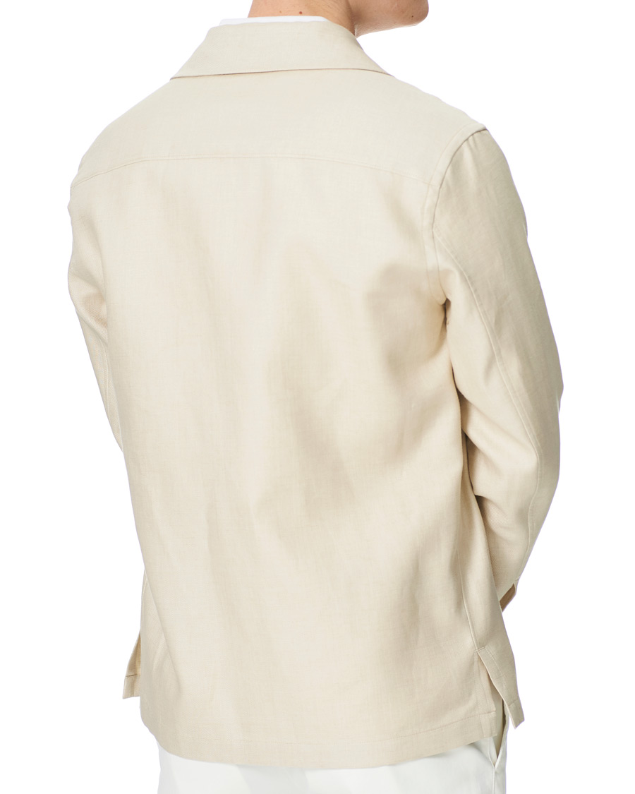 Herre | Skjorter | Ermenegildo Zegna | Linen Shirt Jacket Light Beige