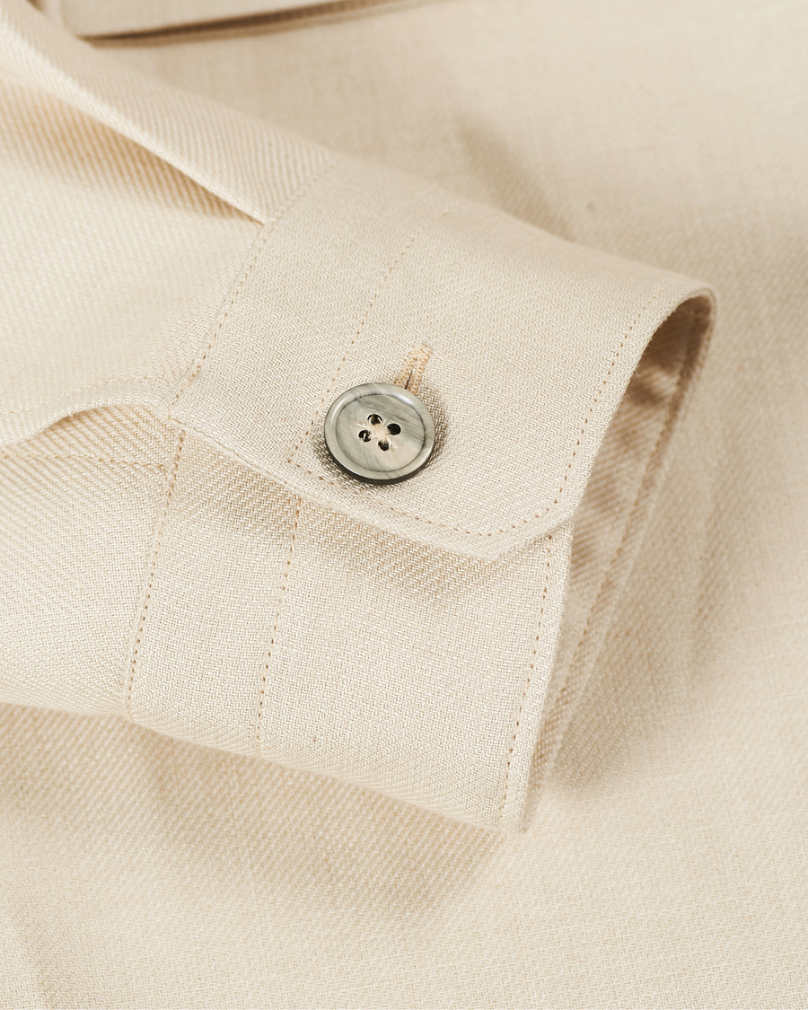 Herre | Skjorter | Ermenegildo Zegna | Linen Shirt Jacket Light Beige