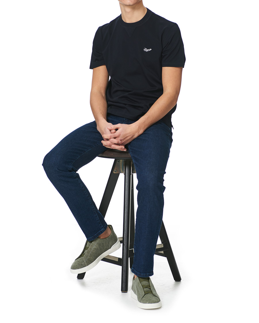 Herre | Jeans | Ermenegildo Zegna | Slim Fit Stretch Jeans Dark Indigo