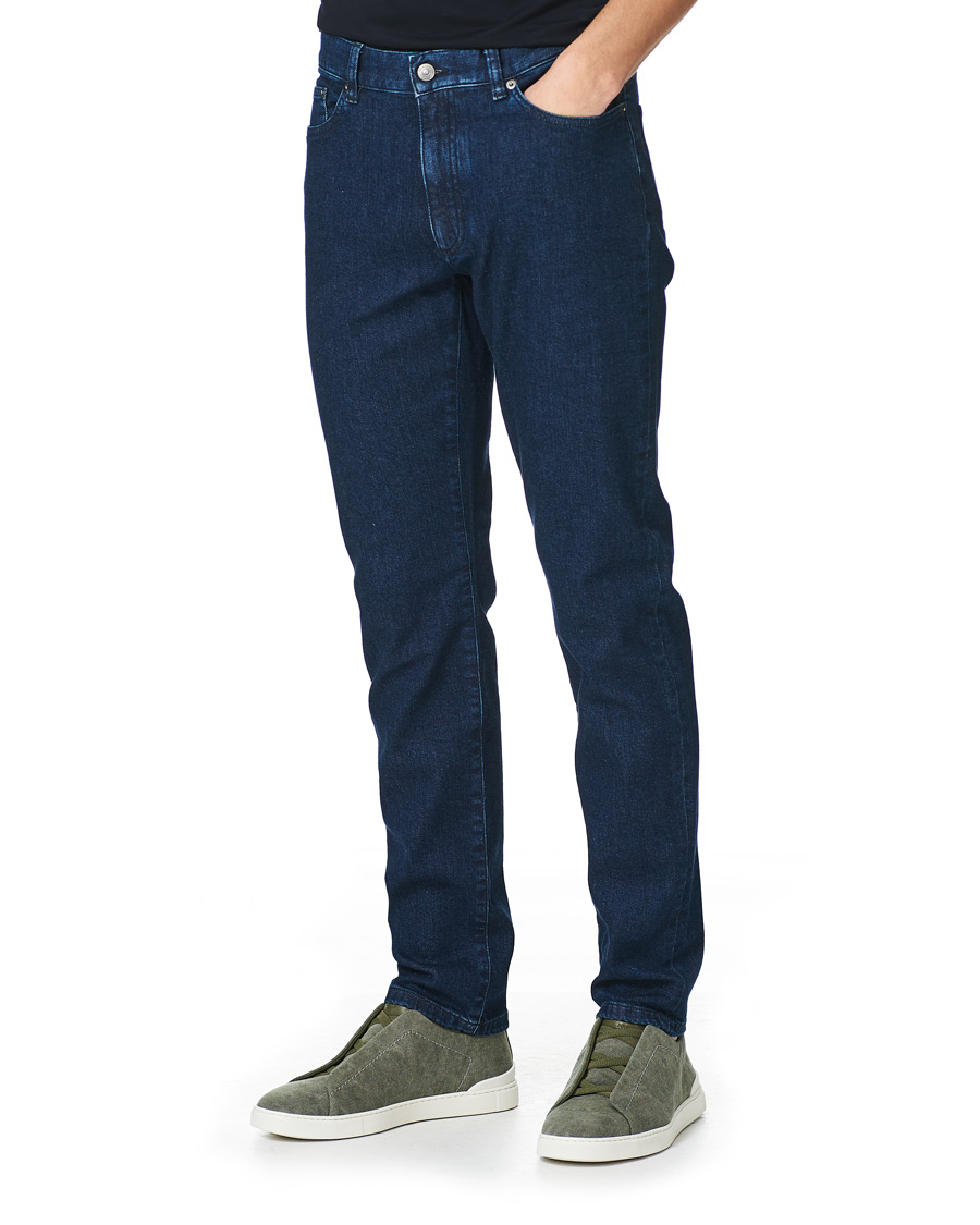 Herre | Jeans | Ermenegildo Zegna | Slim Fit Stretch Jeans Dark Indigo