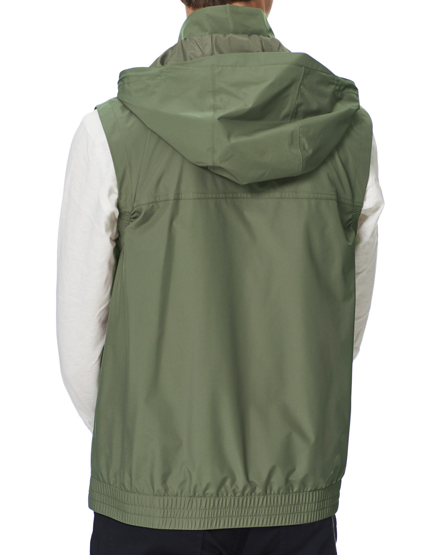 Herre | Jakker | Z Zegna | Hooded Microfiber Vest Olive