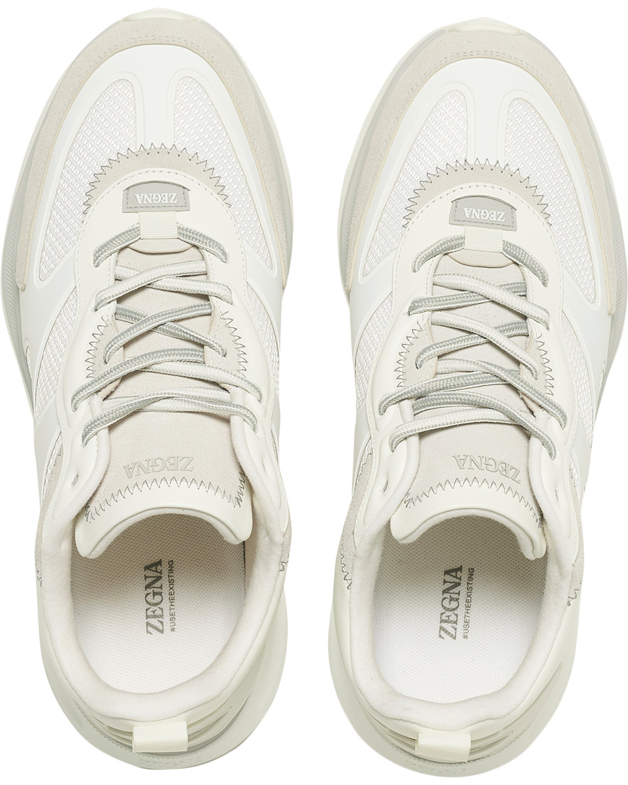 Herre | Z Zegna Recycled Running Sneakers White | Z Zegna | Recycled Running Sneakers White