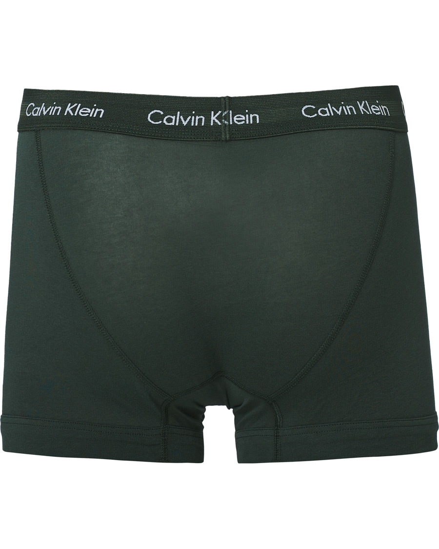 Herre | Undertøj | Calvin Klein | Cotton Stretch Trunk 3-Pack Green/Grey/Blue