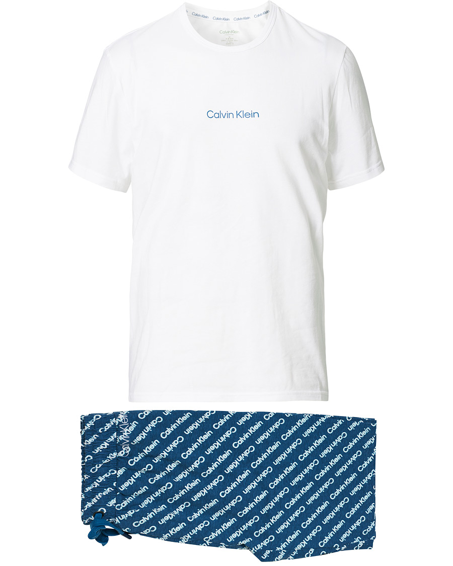 Herre | Pyjamas & Morgenkåber | Calvin Klein | Short Pyjama Set White/Navy