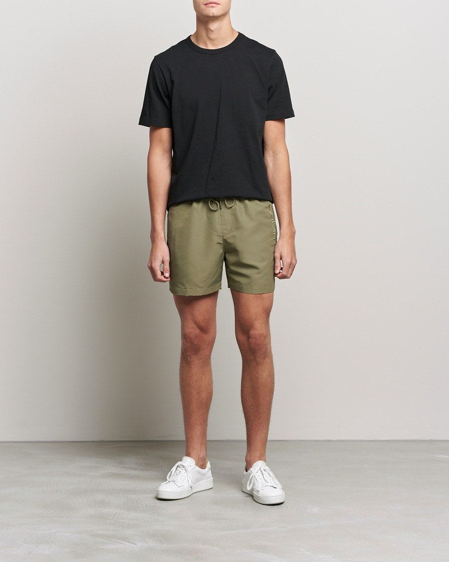 Herre | Badebukser | Calvin Klein | Tonal Logo Drawstring Swimshorts New Basil