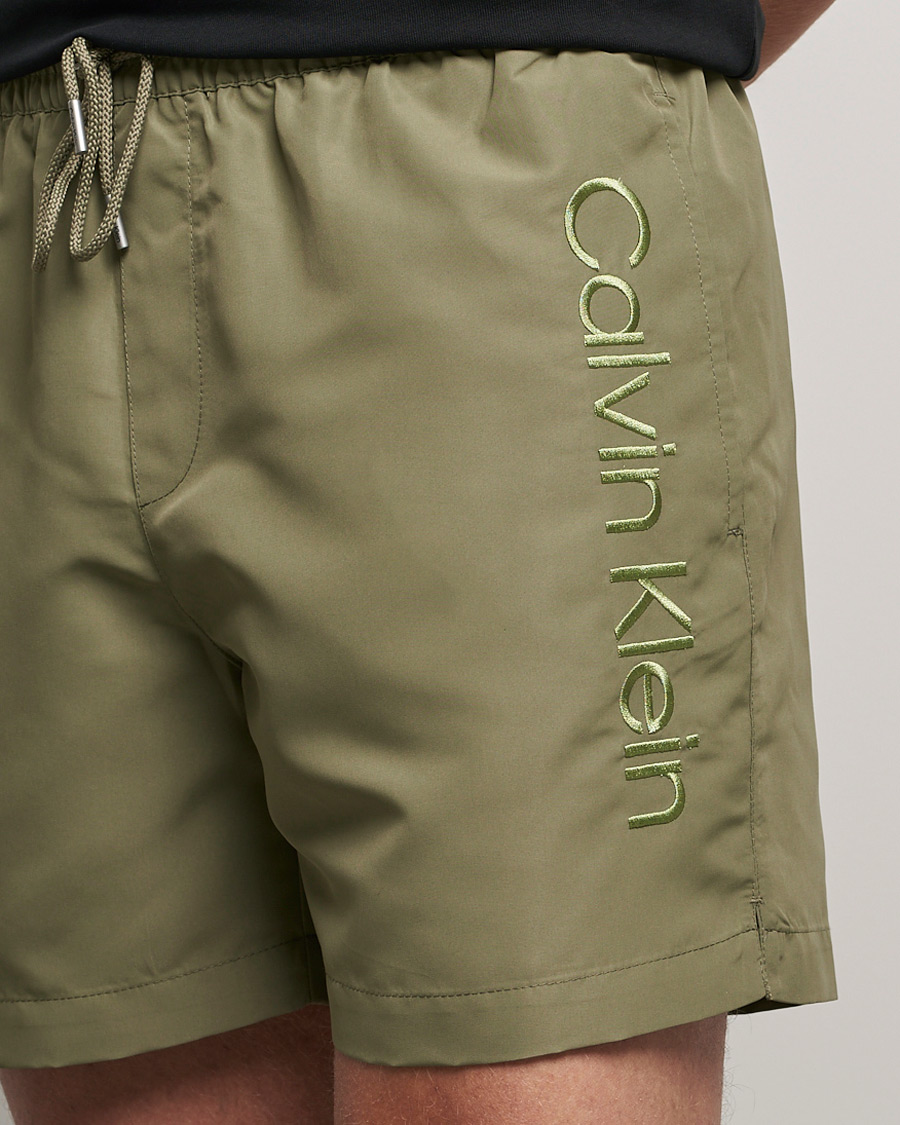 Herre | Badebukser | Calvin Klein | Tonal Logo Drawstring Swimshorts New Basil