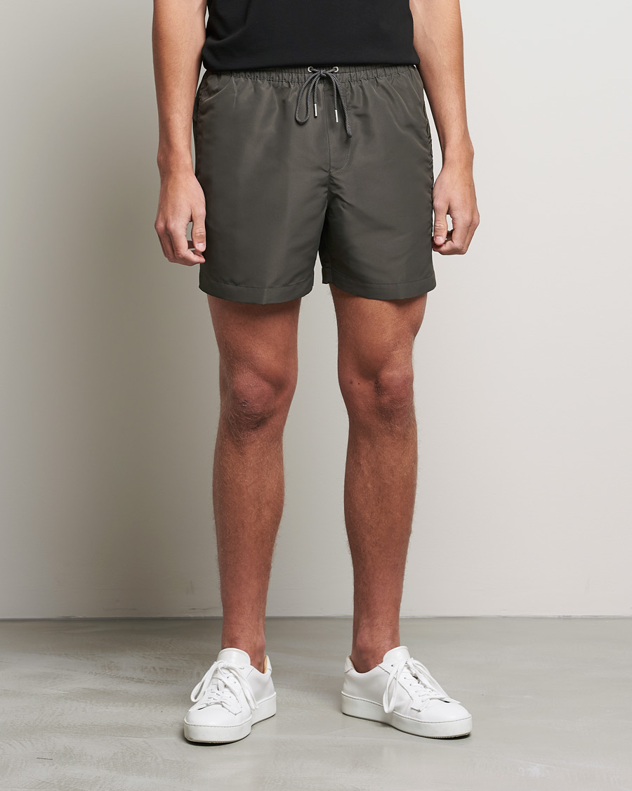 Herre | Badebukser | Calvin Klein | Tonal Logo Drawstring Swimshorts Industrial Grey