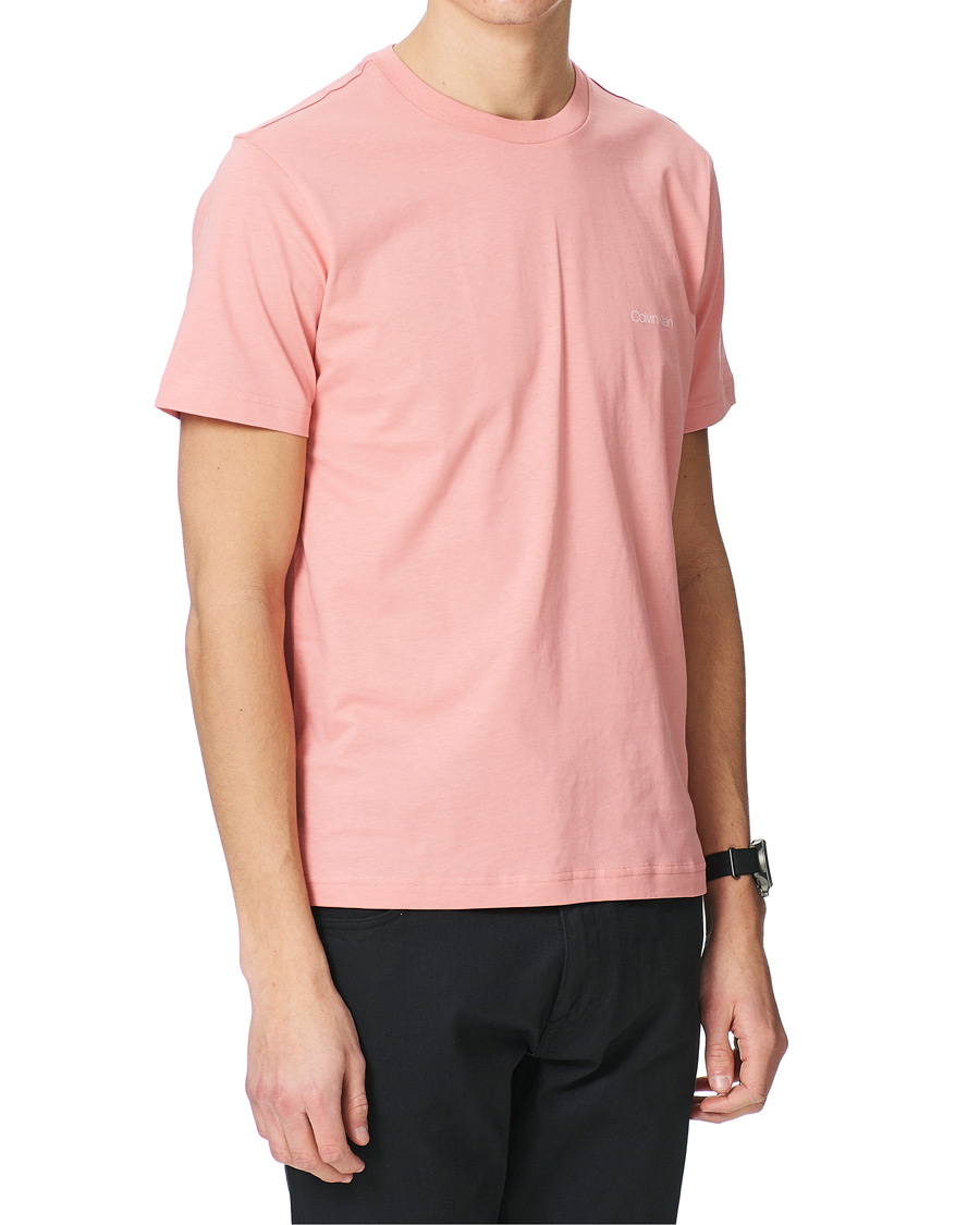 Herre | T-Shirts | Calvin Klein | Chest Logo Crew Neck Tee Dusty Pink