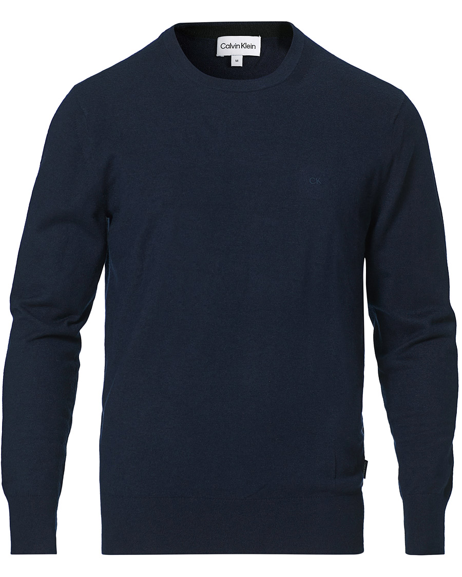 Herre | Trøjer | Calvin Klein | Crew Neck Knitted Sweater Navy