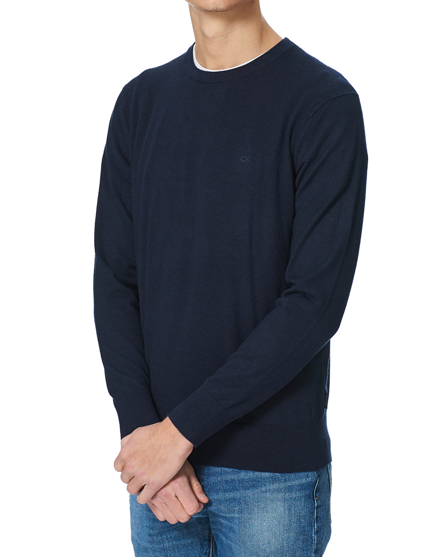 Herre | Trøjer | Calvin Klein | Crew Neck Knitted Sweater Navy