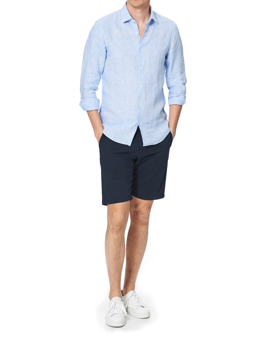 Herre | Skjorter | Calvin Klein | Slim Fit Linen Shirt Blue