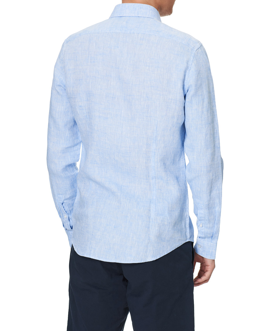 Herre | Skjorter | Calvin Klein | Slim Fit Linen Shirt Blue