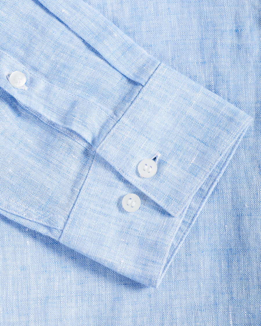 Herre | Skjorter | Calvin Klein | Slim Fit Linen Shirt Blue