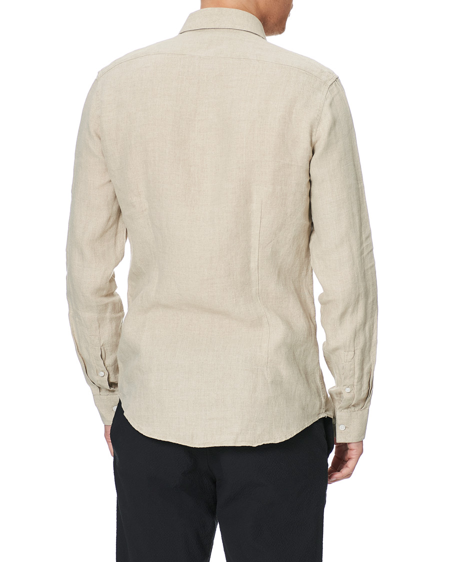 Herre | Skjorter | Calvin Klein | Slim Fit Linen Shirt Stony Beige
