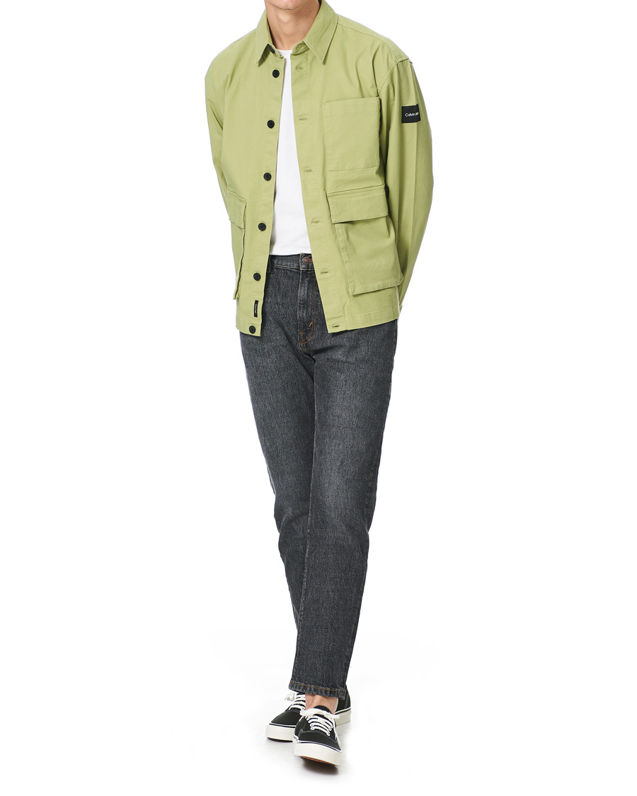 Herre | Skjorter | Calvin Klein | Twill Overshirt Sage Green