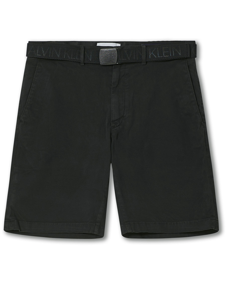 Herre | Shorts | Calvin Klein | Garment Dyed Belted Shorts Black