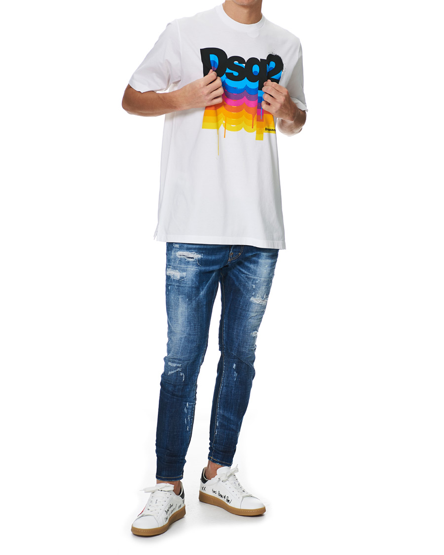 Herre | T-Shirts | Dsquared2 | Colour Print Tee White