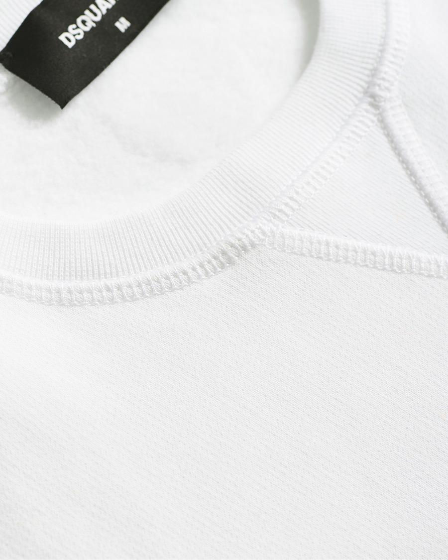 Herre | Trøjer | Dsquared2 | Flock Logo Sweatshirt White