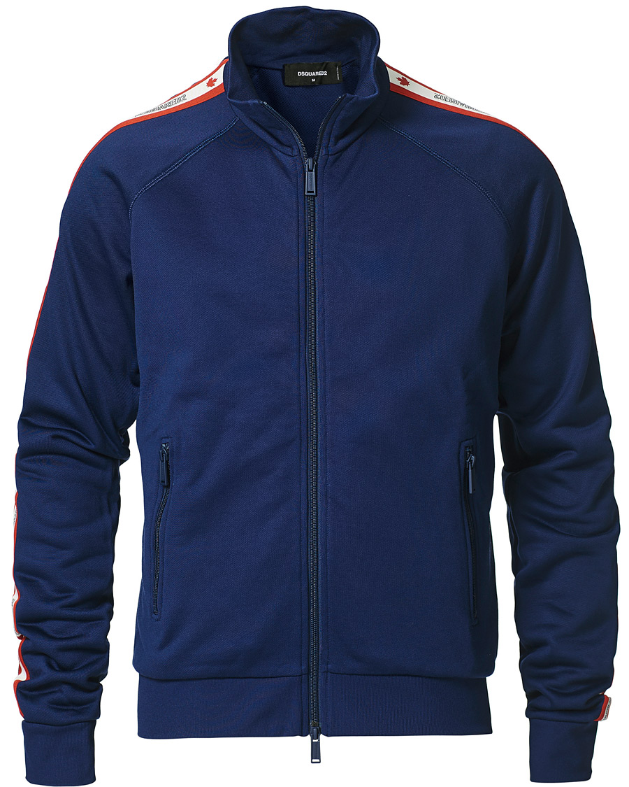 Herre | Trøjer | Dsquared2 | Track Zip Top Dark Blue