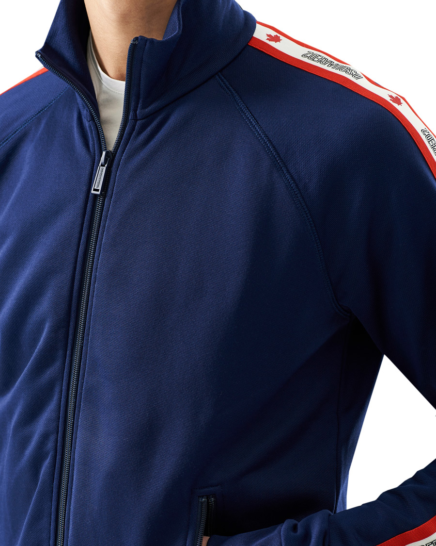 Herre | Trøjer | Dsquared2 | Track Zip Top Dark Blue