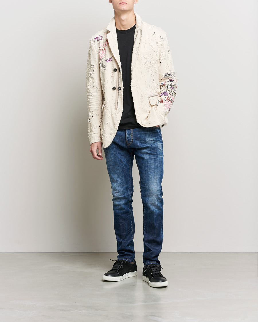 Herre | Blazere & jakker | Dsquared2 | Painted Military Blazer Light Beige