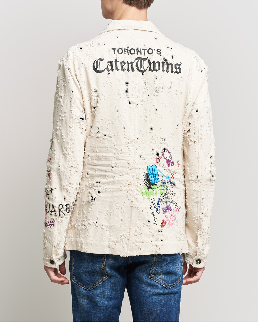 Herre | Blazere & jakker | Dsquared2 | Painted Military Blazer Light Beige