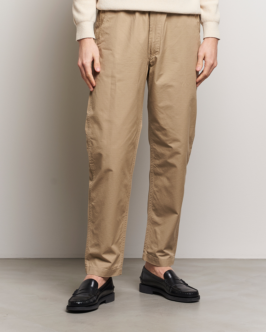 Herre | Drawstringbukser | orSlow | New Yorker Pants Beige