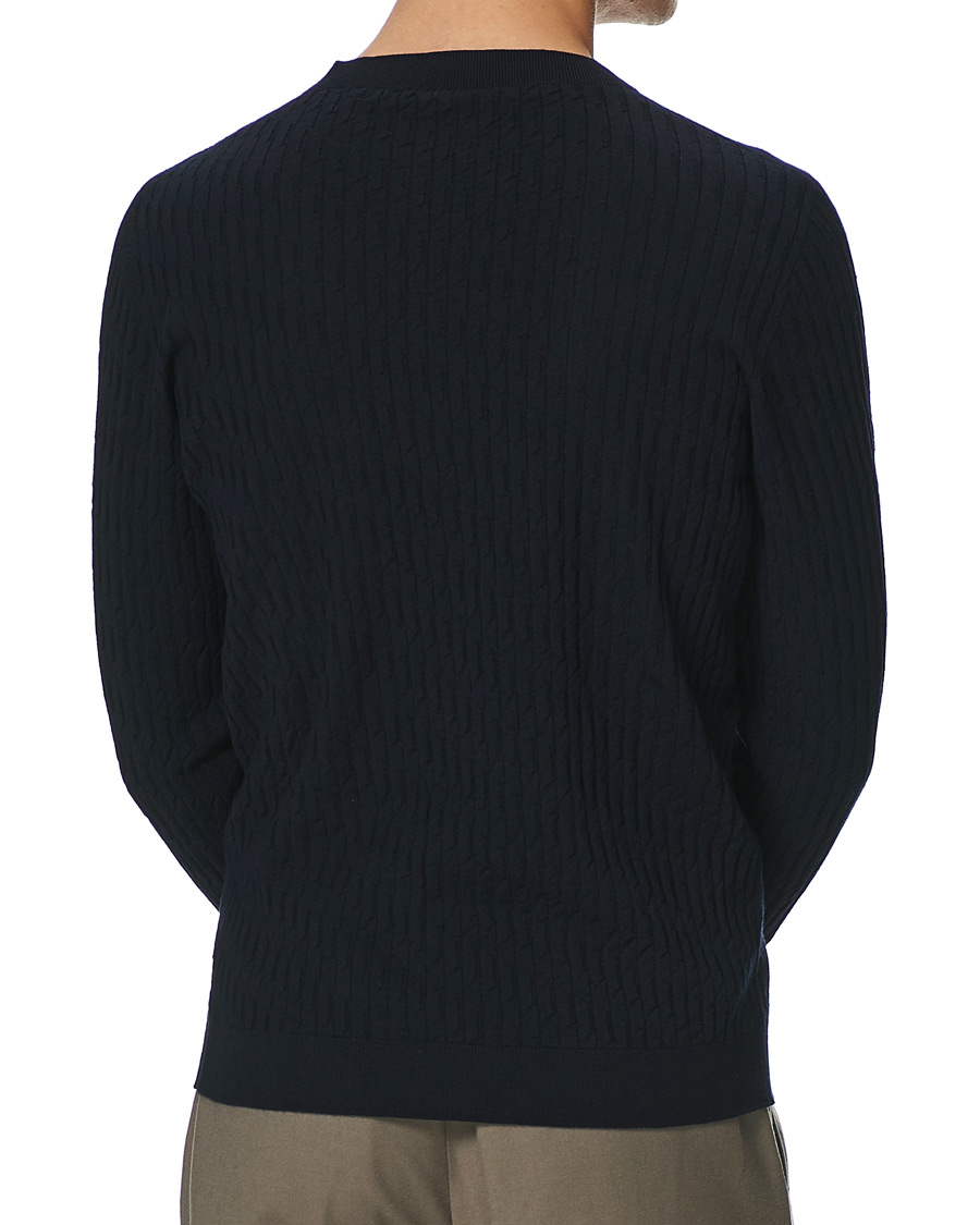 Herre | Trøjer | Giorgio Armani | Wool Blend Crew Neck Sweater Navy