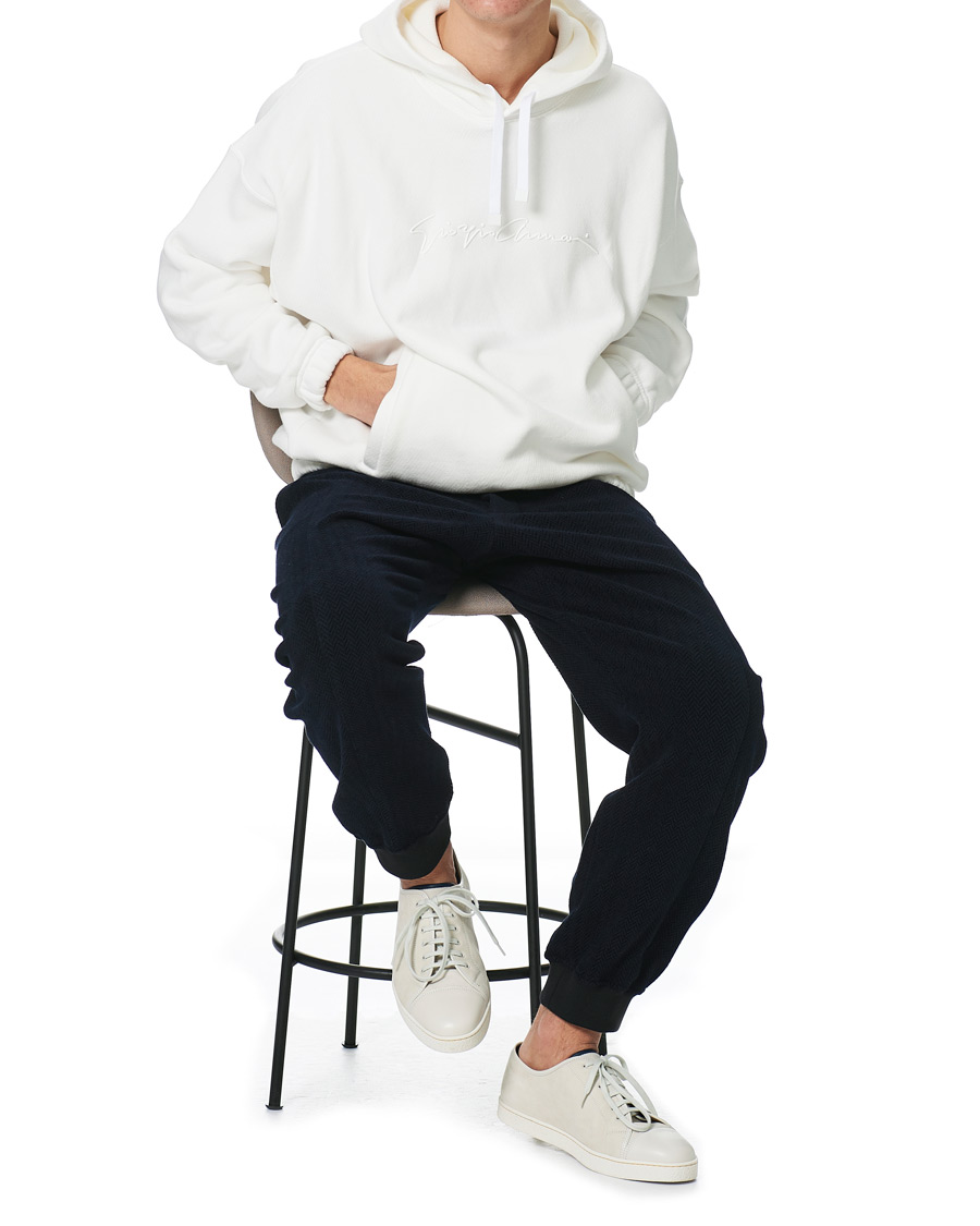 Herre | Trøjer | Giorgio Armani | Denim Cotton Hoodie White