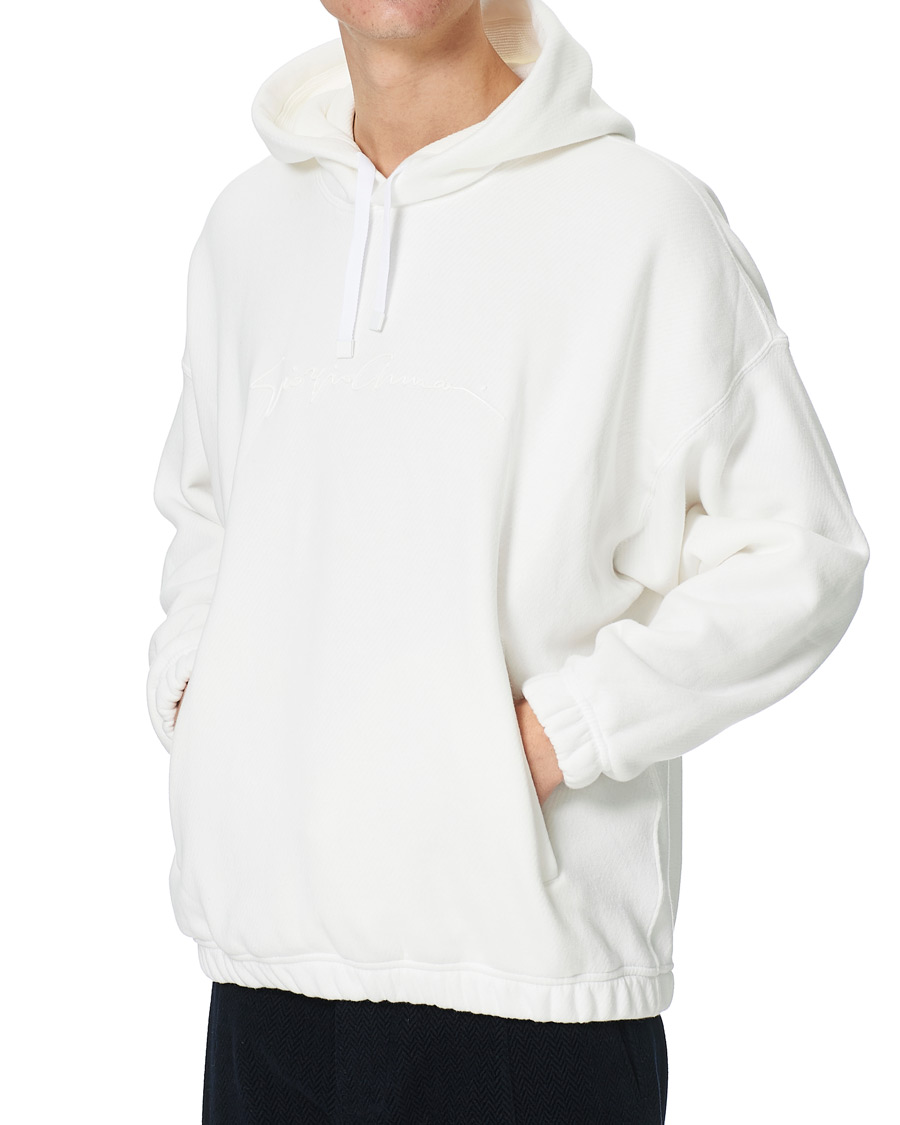 Herre | Trøjer | Giorgio Armani | Denim Cotton Hoodie White