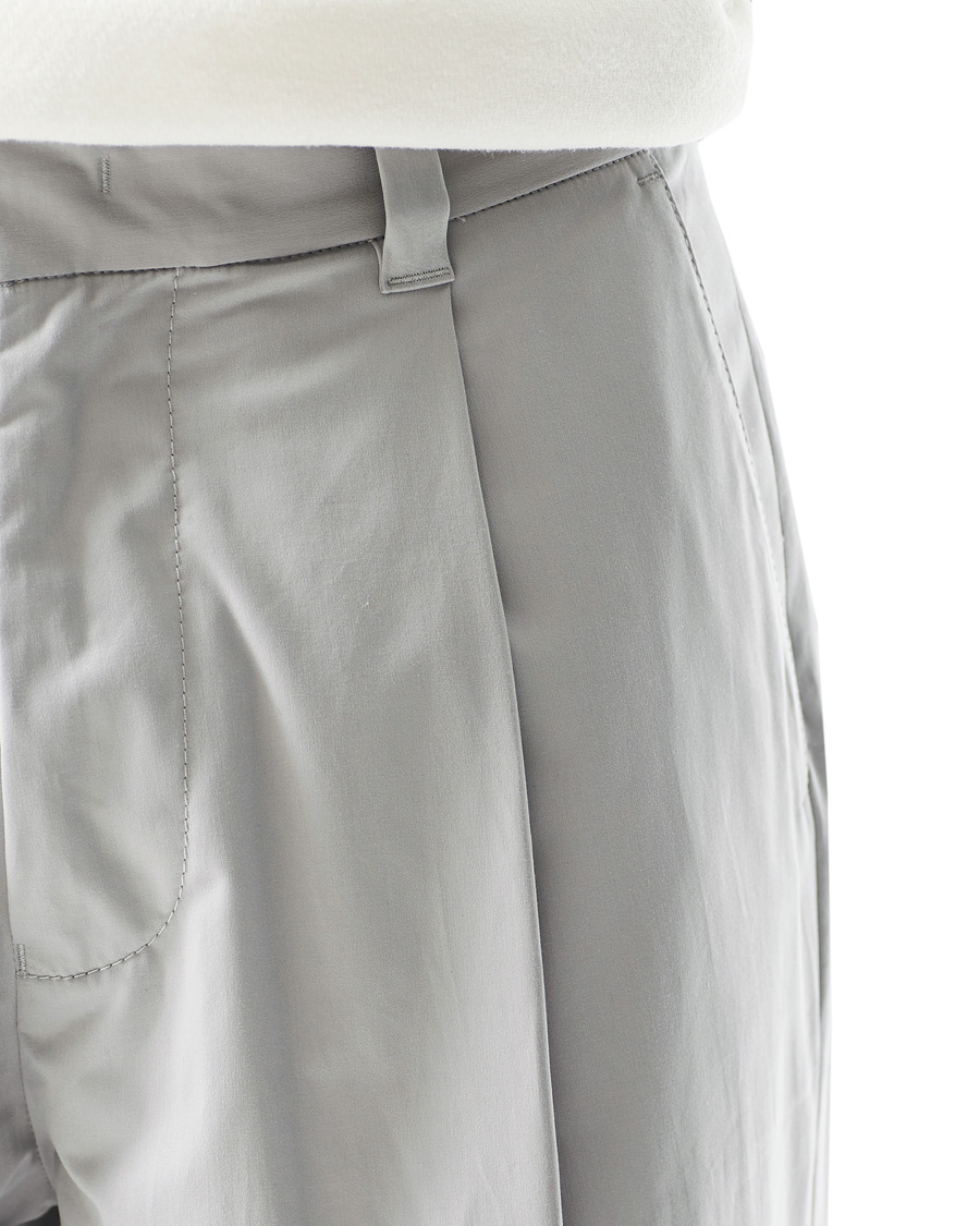 Herre | Bukser | Giorgio Armani | Tapered Cotton Trousers Light Grey
