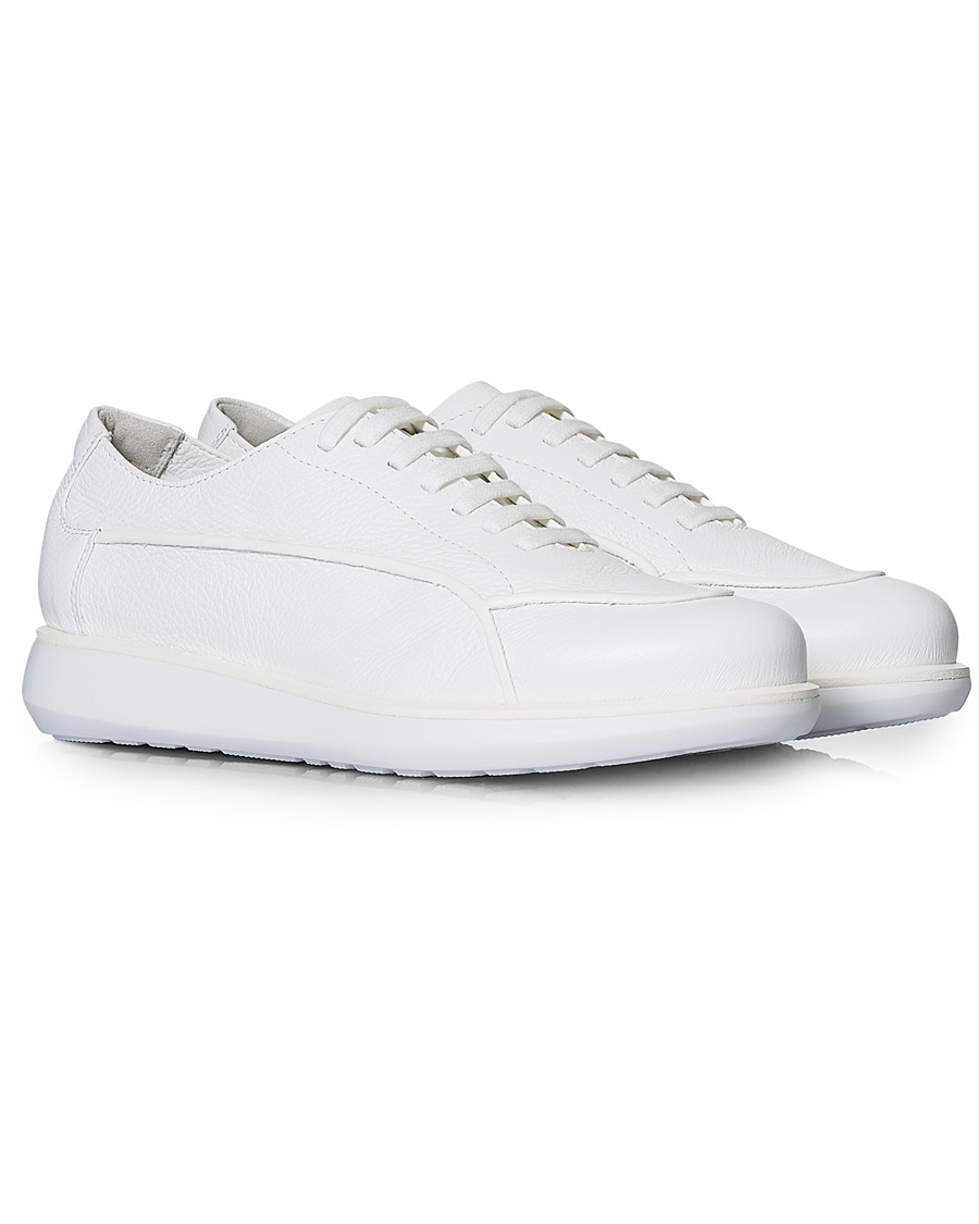 Herre | Giorgio Armani Deerskin Leather Sneakers White | Giorgio Armani | Deerskin Leather Sneakers White