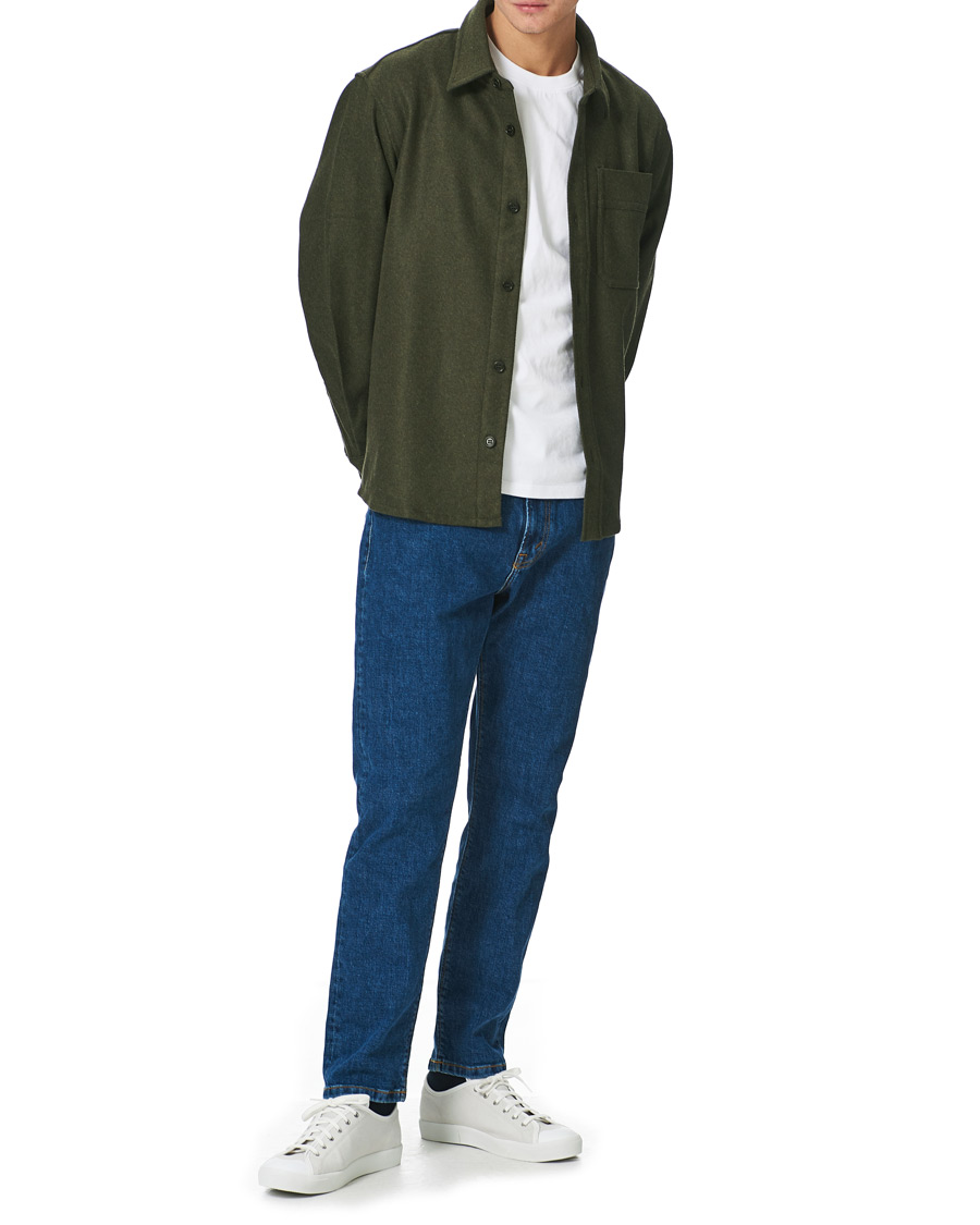 Herre | Skjorter | A.P.C. | Basile Wool Shirt Jacket Olive