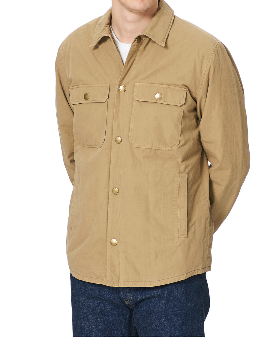 Herre | Jakker | A.P.C. | Alex Garment Dyed Overshirt Dark Beige