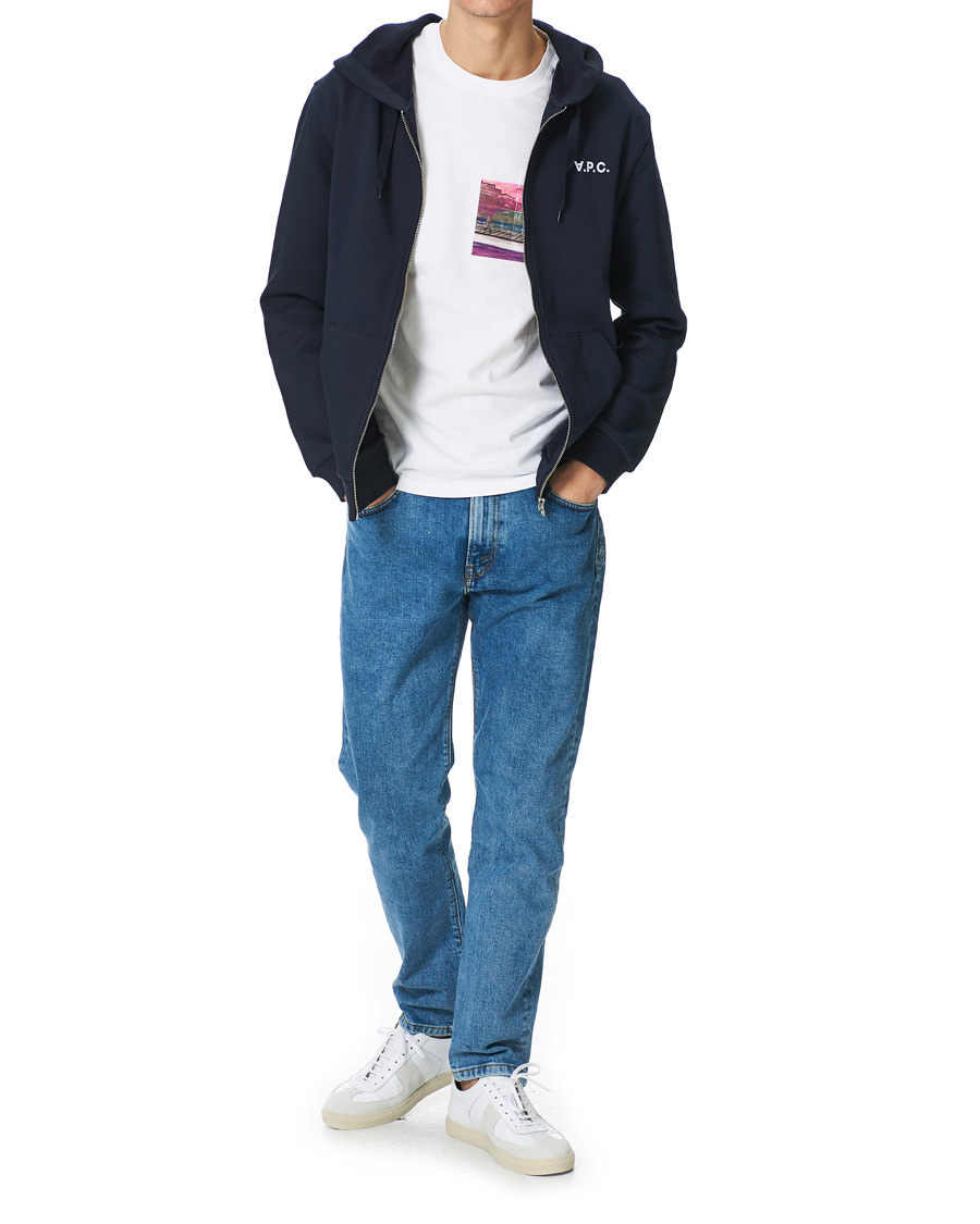 Herre | Trøjer | A.P.C. | Quentin Full Zip Hoodie Navy