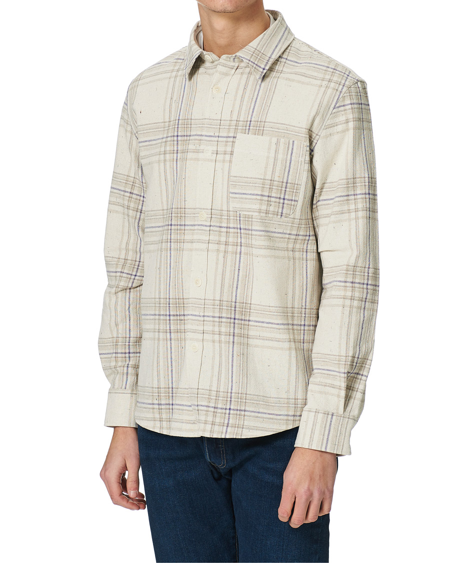 Herre | Skjorter | A.P.C. | Trek Checked Overshirt Beige