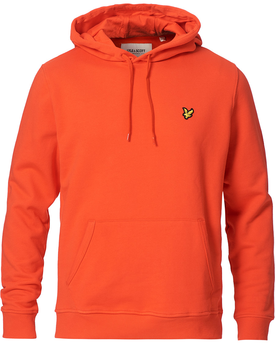 Herre | Trøjer | Lyle & Scott | Pullover Organic Cotton Hoodie Red Flyer