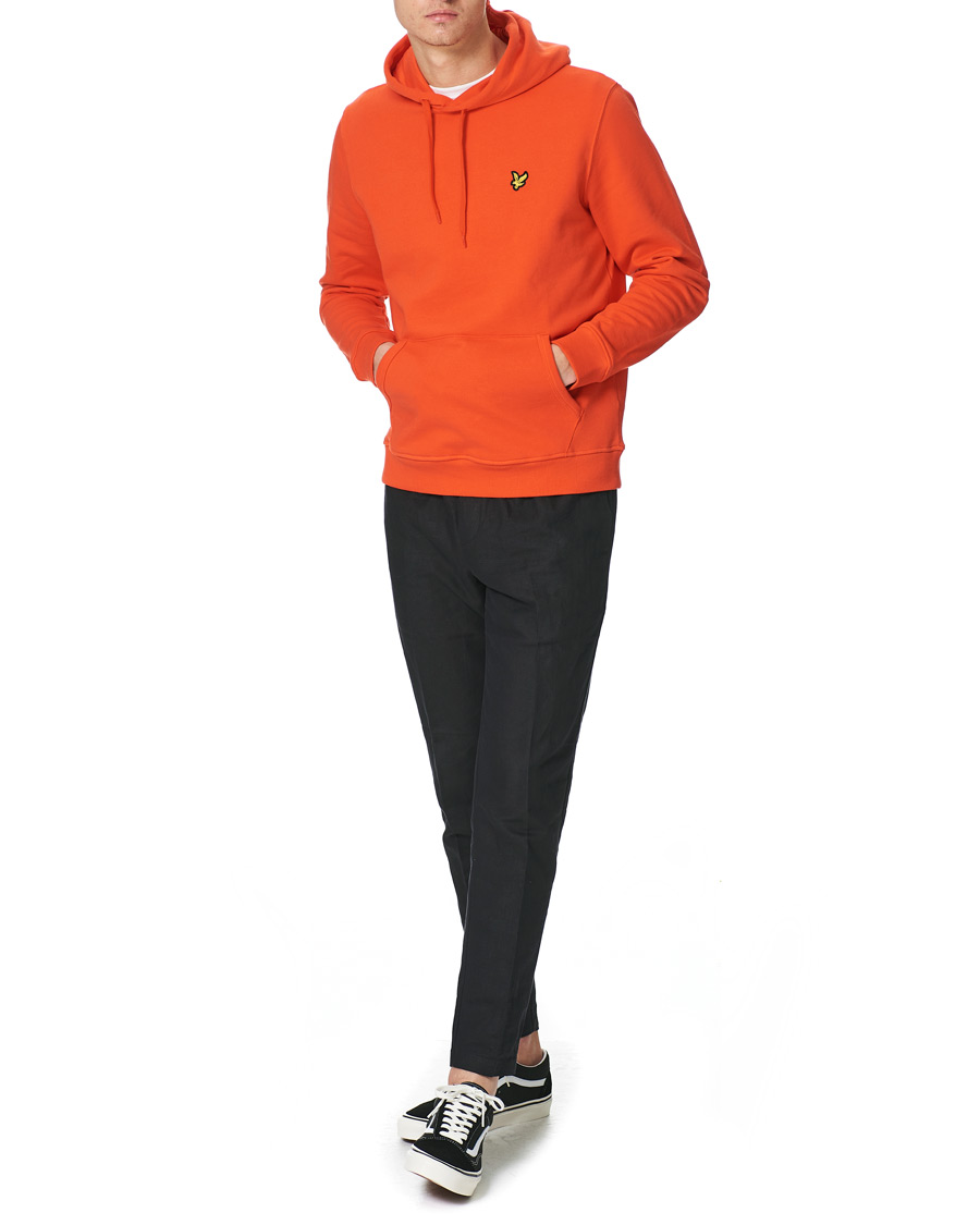 Herre | Trøjer | Lyle & Scott | Pullover Organic Cotton Hoodie Red Flyer