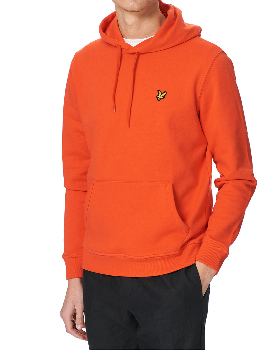 Herre | Trøjer | Lyle & Scott | Pullover Organic Cotton Hoodie Red Flyer