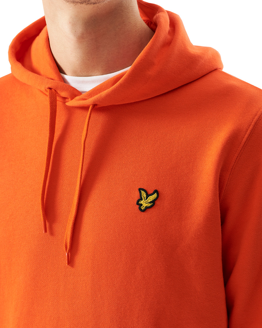 Herre | Trøjer | Lyle & Scott | Pullover Organic Cotton Hoodie Red Flyer