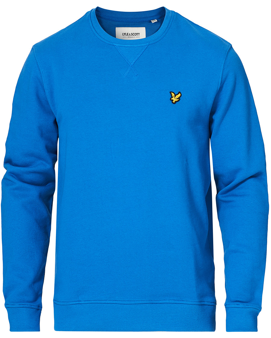 Herre | Trøjer | Lyle & Scott | Crew Neck Organic Cotton Sweatshirt Spring Blue