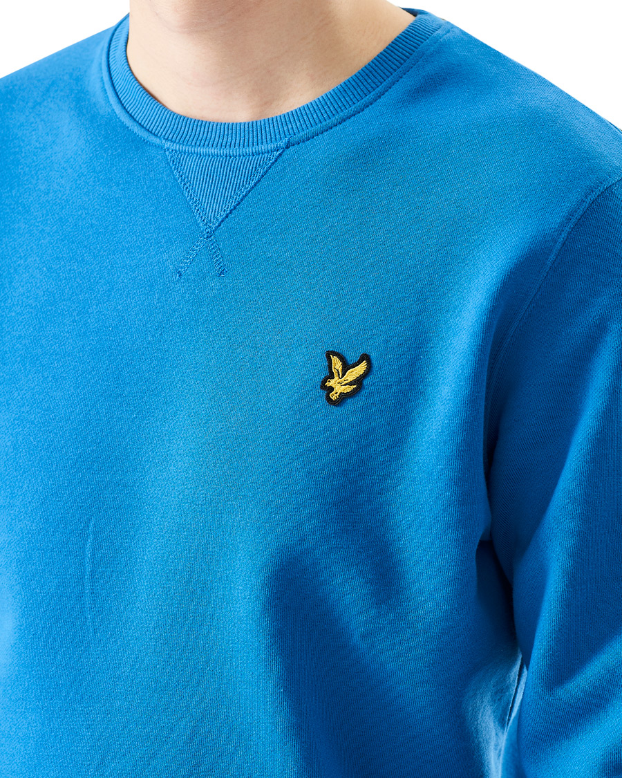 Herre | Trøjer | Lyle & Scott | Crew Neck Organic Cotton Sweatshirt Spring Blue