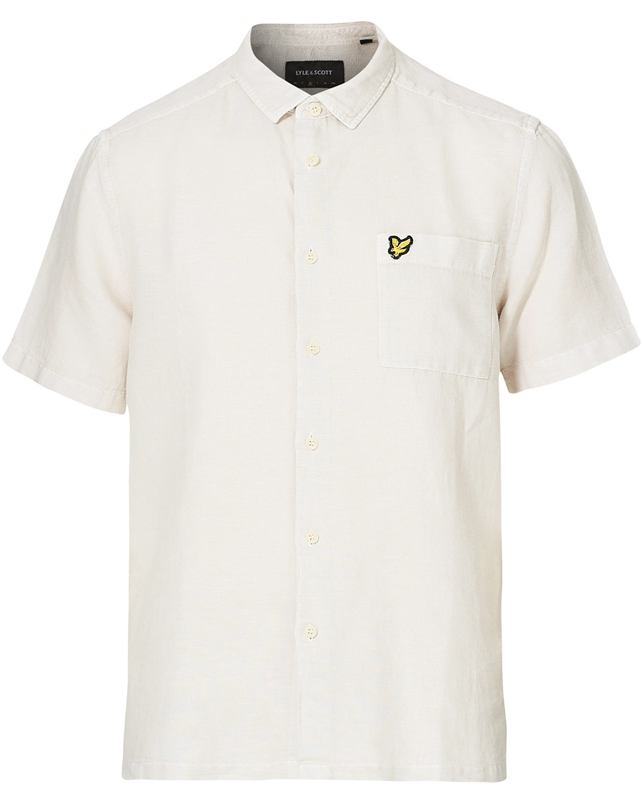 Herre | Skjorter | Lyle & Scott | Washed Cotton Linen Shirt Mist