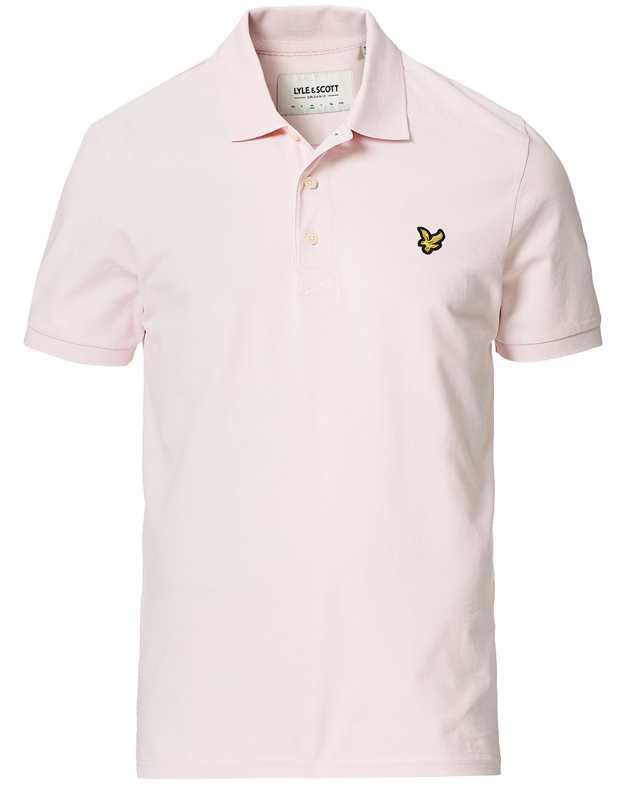 Herre | Polotrøjer | Lyle & Scott | Plain Organic Cotton Pique Polo Shirt Light Pink