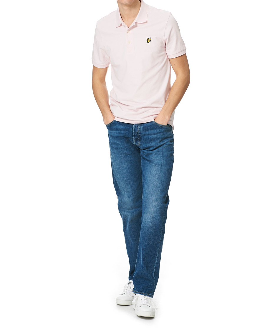 Herre | Polotrøjer | Lyle & Scott | Plain Organic Cotton Pique Polo Shirt Light Pink